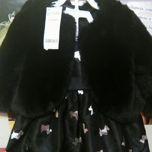 New Fur Coat Dress Set